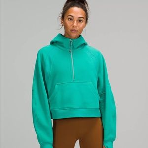Maldives Green Lululemon Half Zip Scuba Hoodie